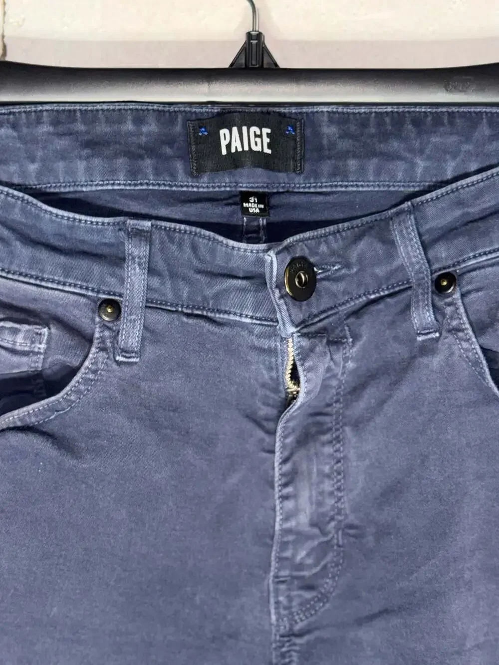 PAIGE Men's Size 31 Federal Slim Straight Leg Corduroy Pants Navy Blue